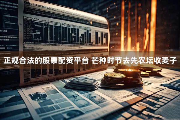 正规合法的股票配资平台 芒种时节去先农坛收麦子